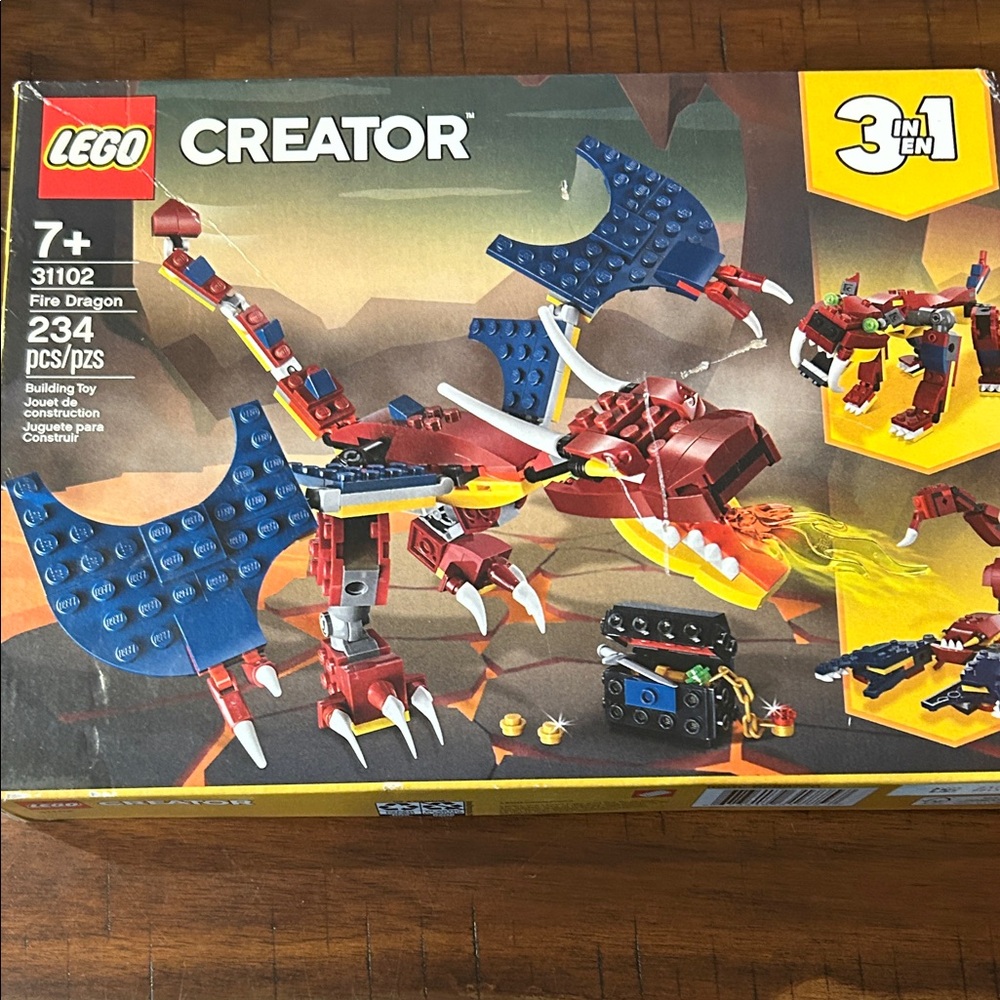 LEGO 3-in-1 Fantasy Creatures Set - Red, Blue, Yellow